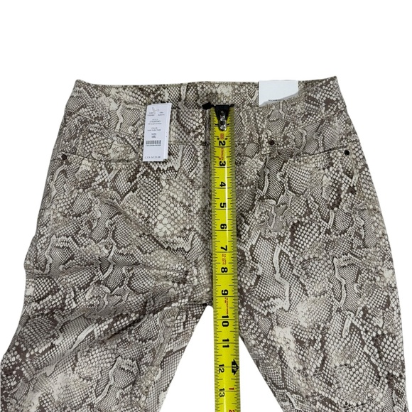 WHBM Snakeskin Print High Rise Skinny Jeans Sz 0 Sculpt Fit Stretch Regular NWT - Picture 4 of 12